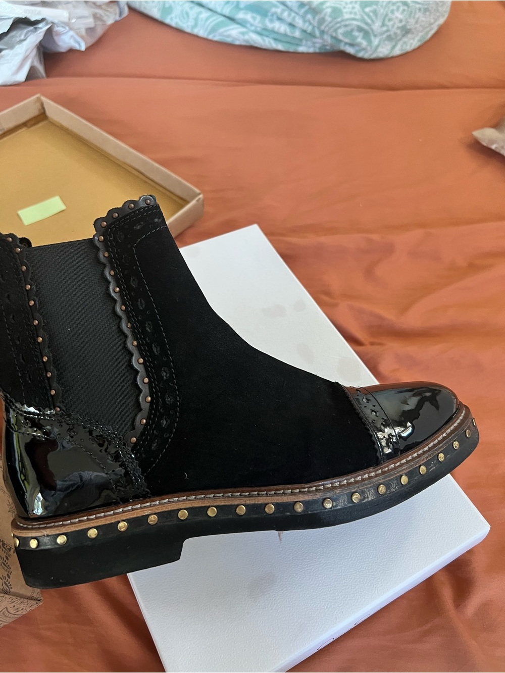 Free People Black Studded Chelsea Boot - Women